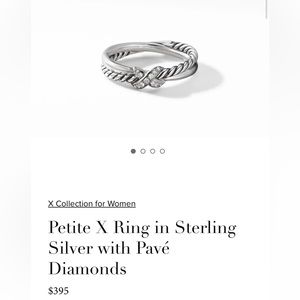 David Yurman Petite X Ring NWOT